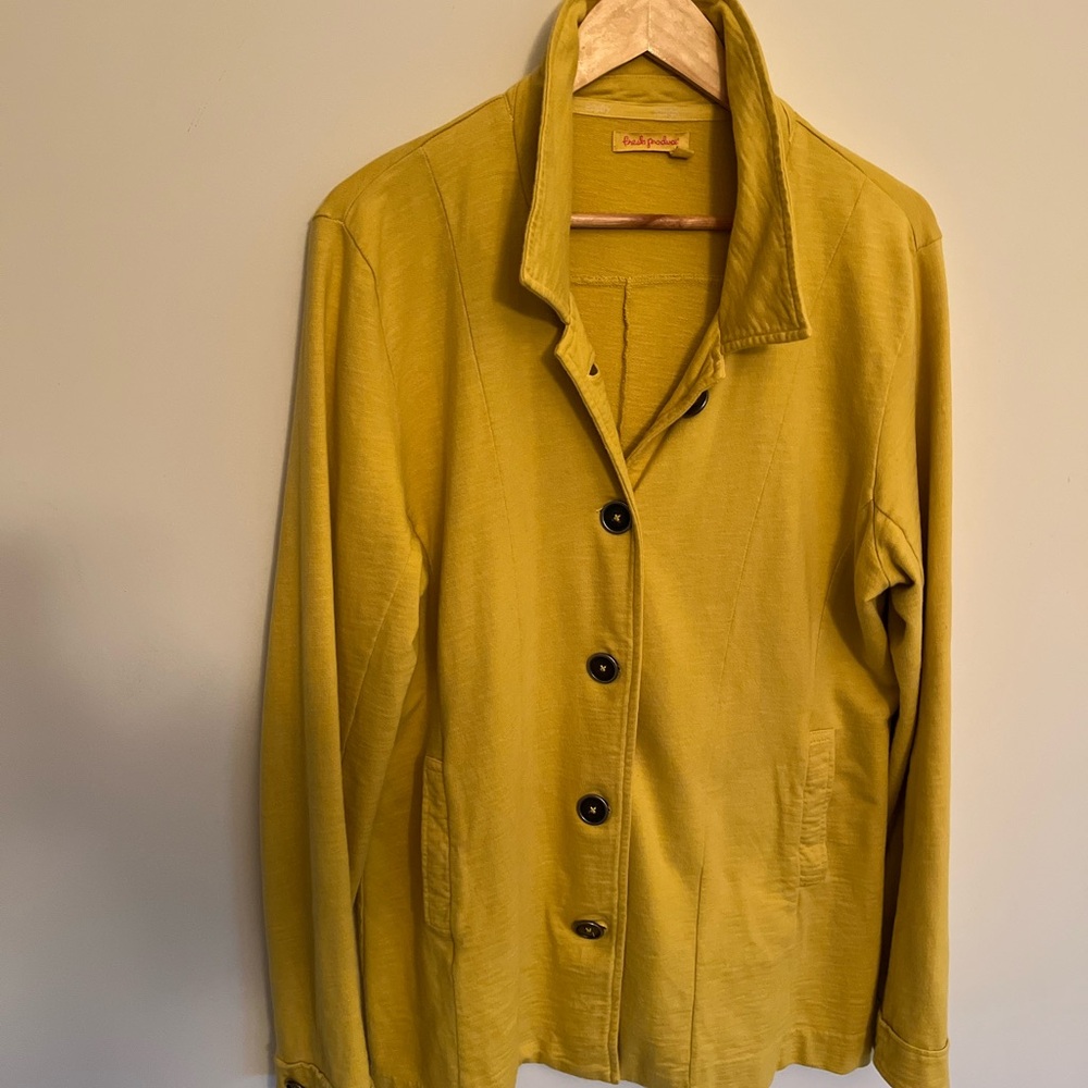 Fresh Produce Mustard Blazer Cotton Size XL